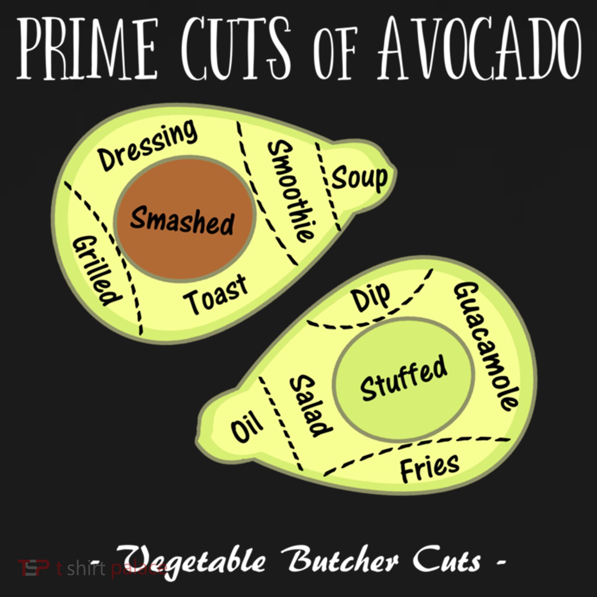 Prime Cuts Of Avocado Butcher Cuts Vegetarian Vegan Cool Gift Women's Hoodie