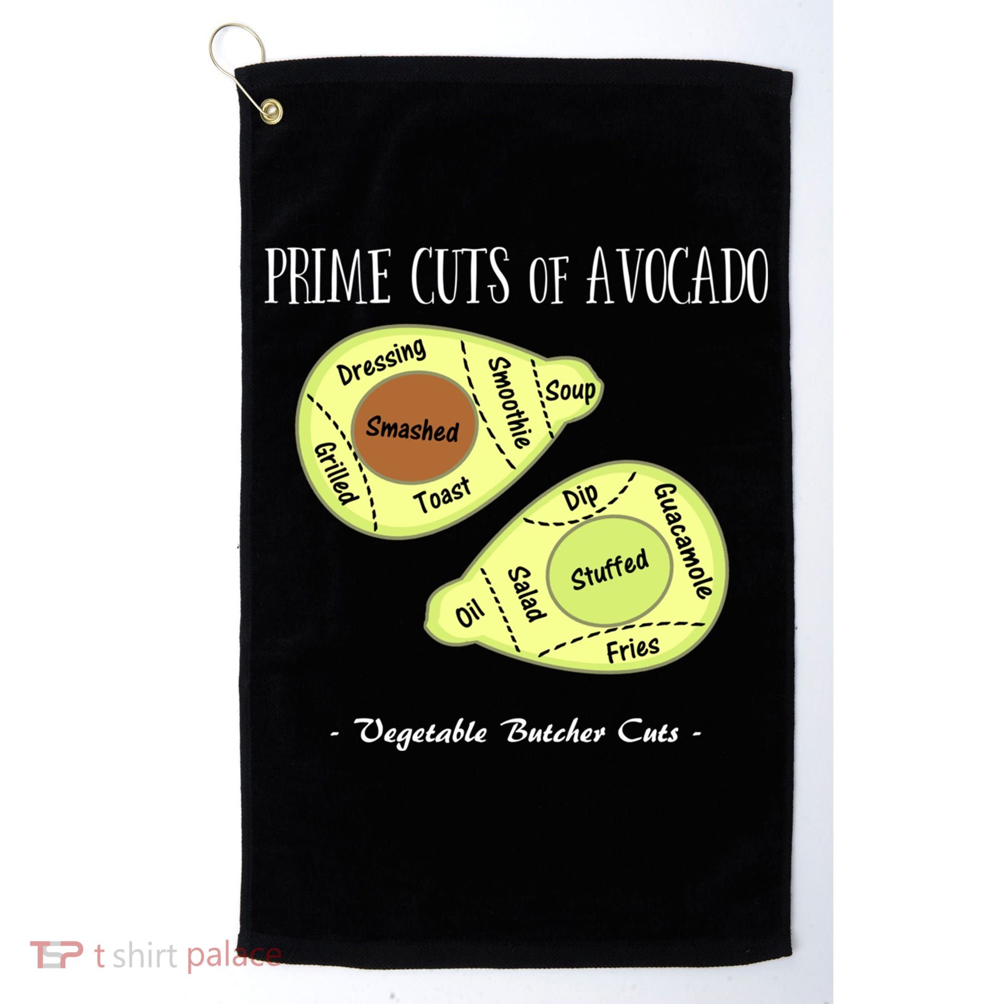Prime Cuts Of Avocado Butcher Cuts Vegetarian Vegan Cool Gift Golf Towel