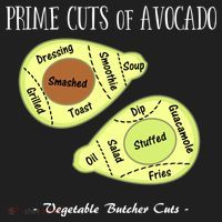 Prime Cuts Of Avocado Butcher Cuts Vegetarian Vegan Cool Gift Golf Towel thumb 3