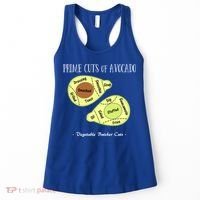 Prime Cuts Of Avocado Butcher Cuts Vegetarian Vegan Cool Gift Women's Tank Top thumb 0