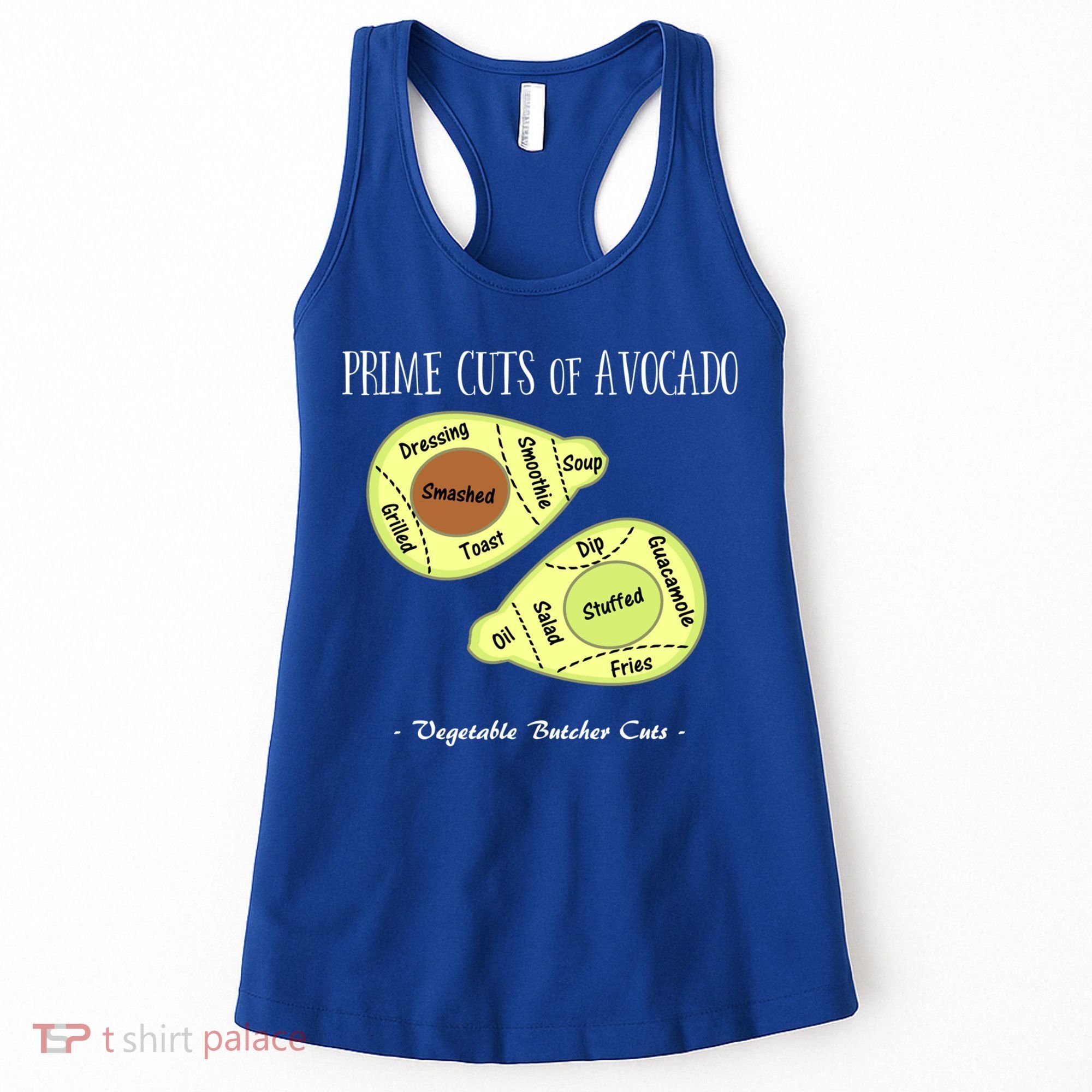 Prime Cuts Of Avocado Butcher Cuts Vegetarian Vegan Cool Gift Women's Tank Top