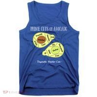 Prime Cuts Of Avocado Butcher Cuts Vegetarian Vegan Cool Gift Tank Top thumb 0