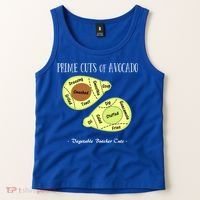 Prime Cuts Of Avocado Butcher Cuts Vegetarian Vegan Cool Gift Tank Top thumb 2