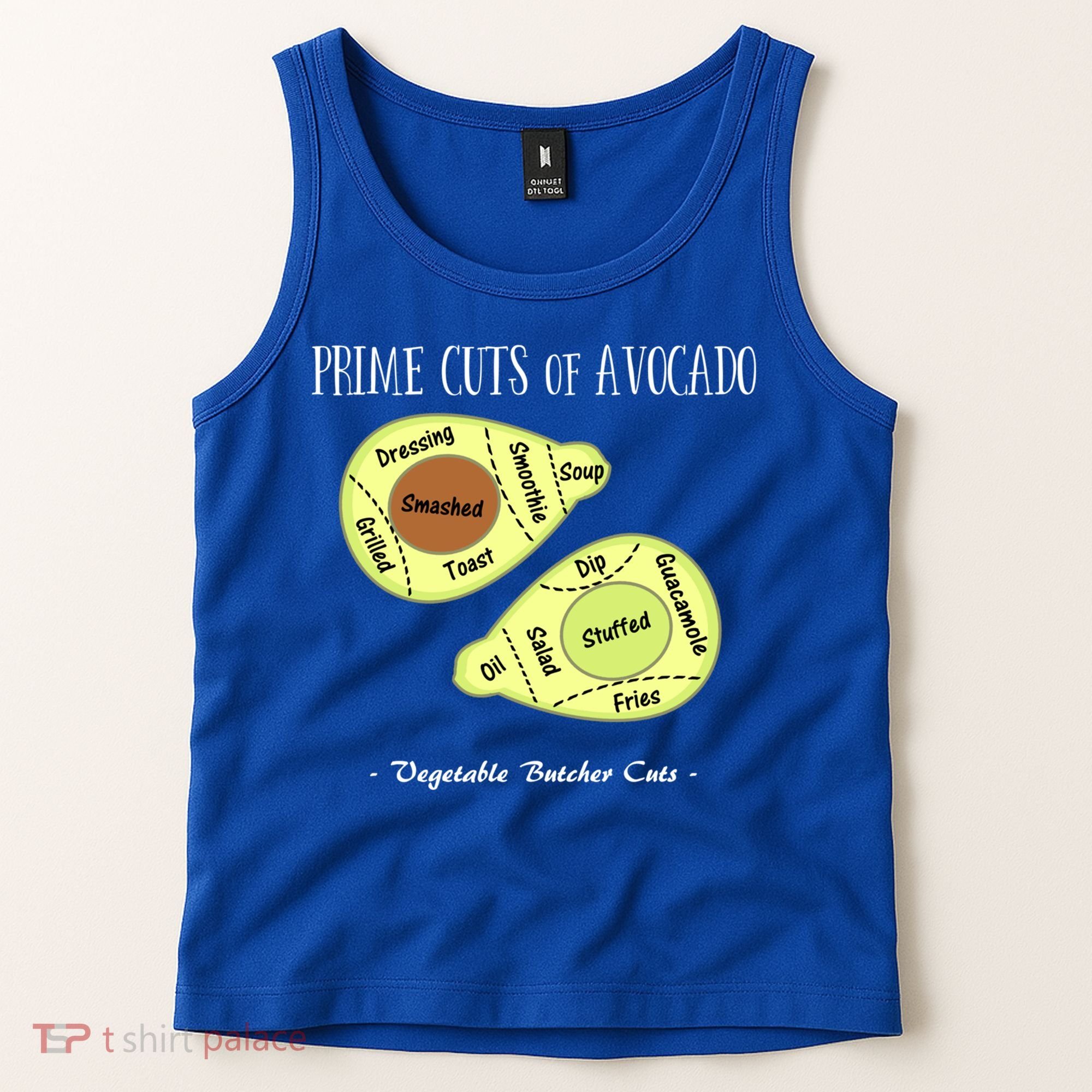 Prime Cuts Of Avocado Butcher Cuts Vegetarian Vegan Cool Gift Tank Top