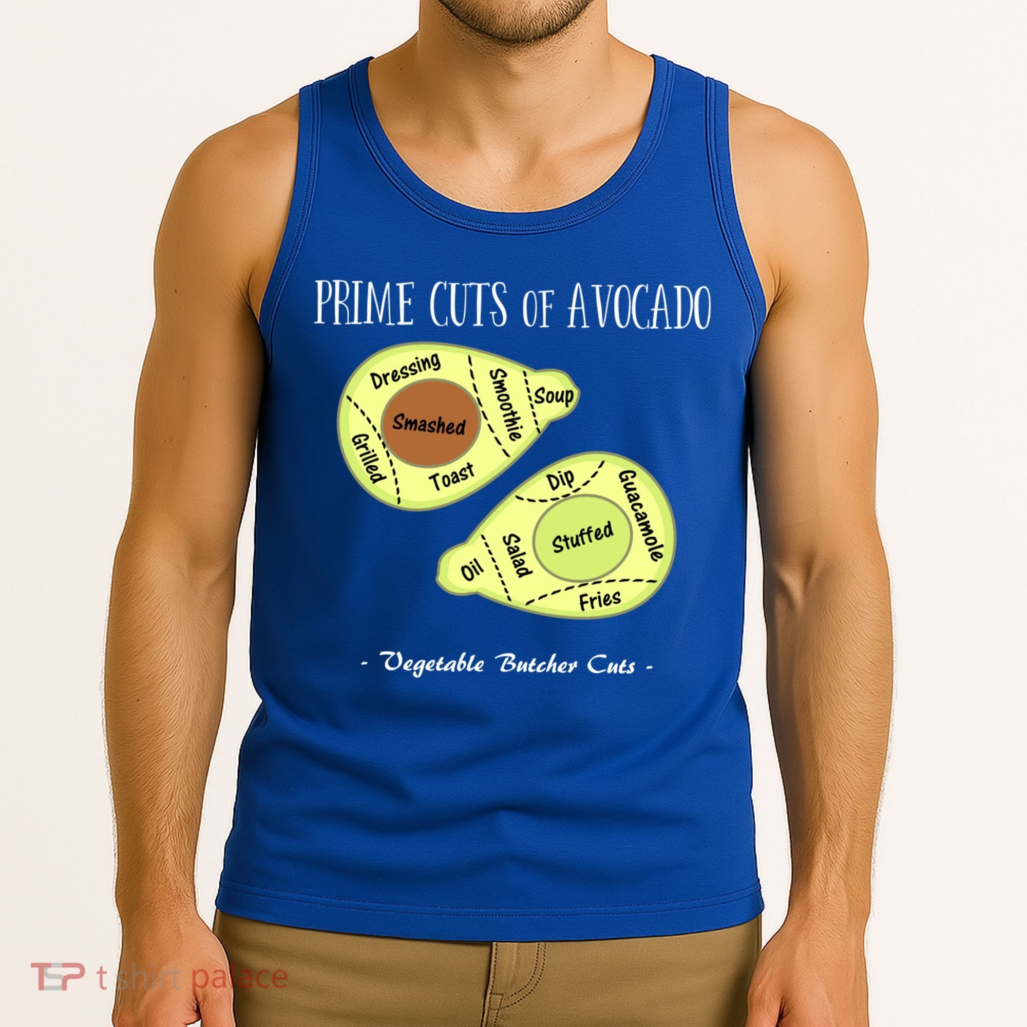 Prime Cuts Of Avocado Butcher Cuts Vegetarian Vegan Cool Gift Tank Top
