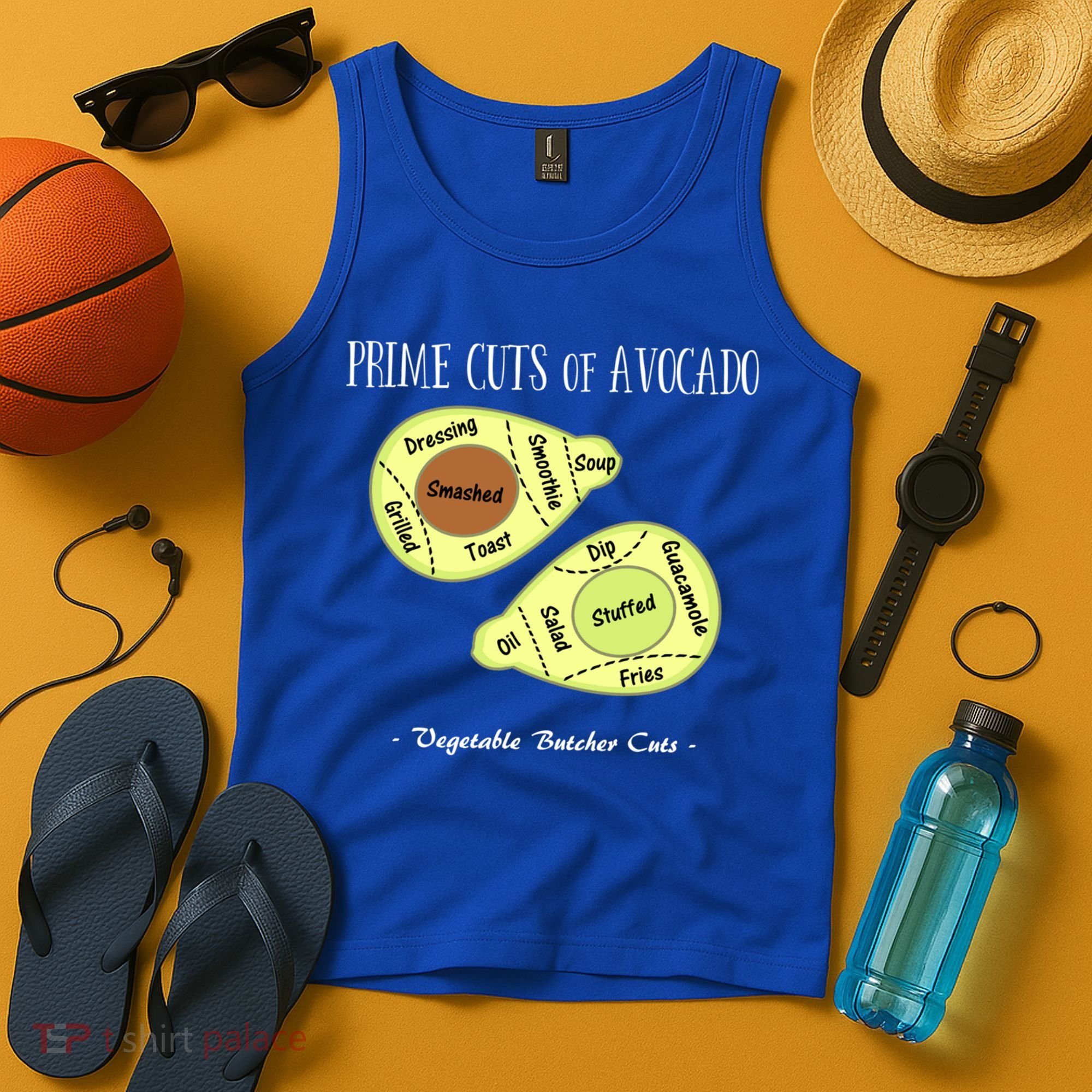 Prime Cuts Of Avocado Butcher Cuts Vegetarian Vegan Cool Gift Tank Top