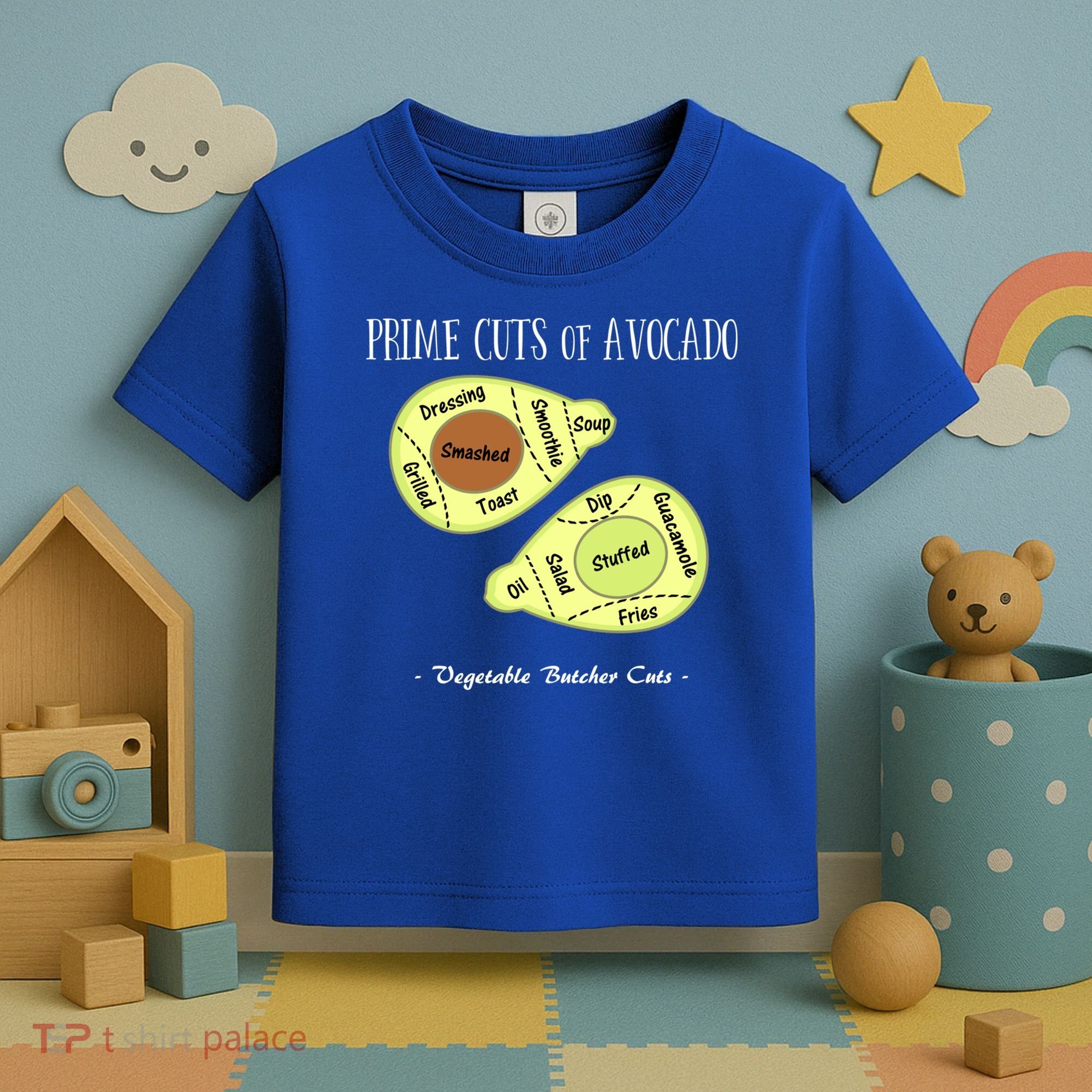 Prime Cuts Of Avocado Butcher Cuts Vegetarian Vegan Cool Gift Toddler T-Shirt