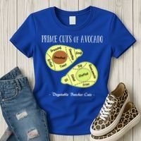 Prime Cuts Of Avocado Butcher Cuts Vegetarian Vegan Cool Gift Women's T-Shirt thumb 3