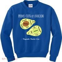 Prime Cuts Of Avocado Butcher Cuts Vegetarian Vegan Cool Gift Kids Sweatshirt thumb 0