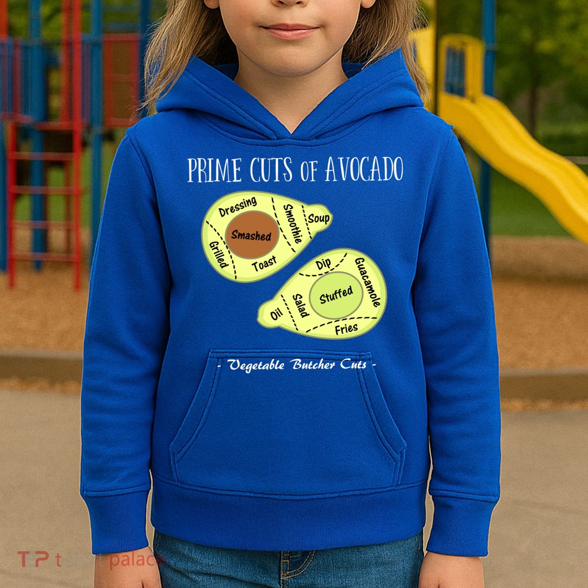 Prime Cuts Of Avocado Butcher Cuts Vegetarian Vegan Cool Gift Kids Hoodie