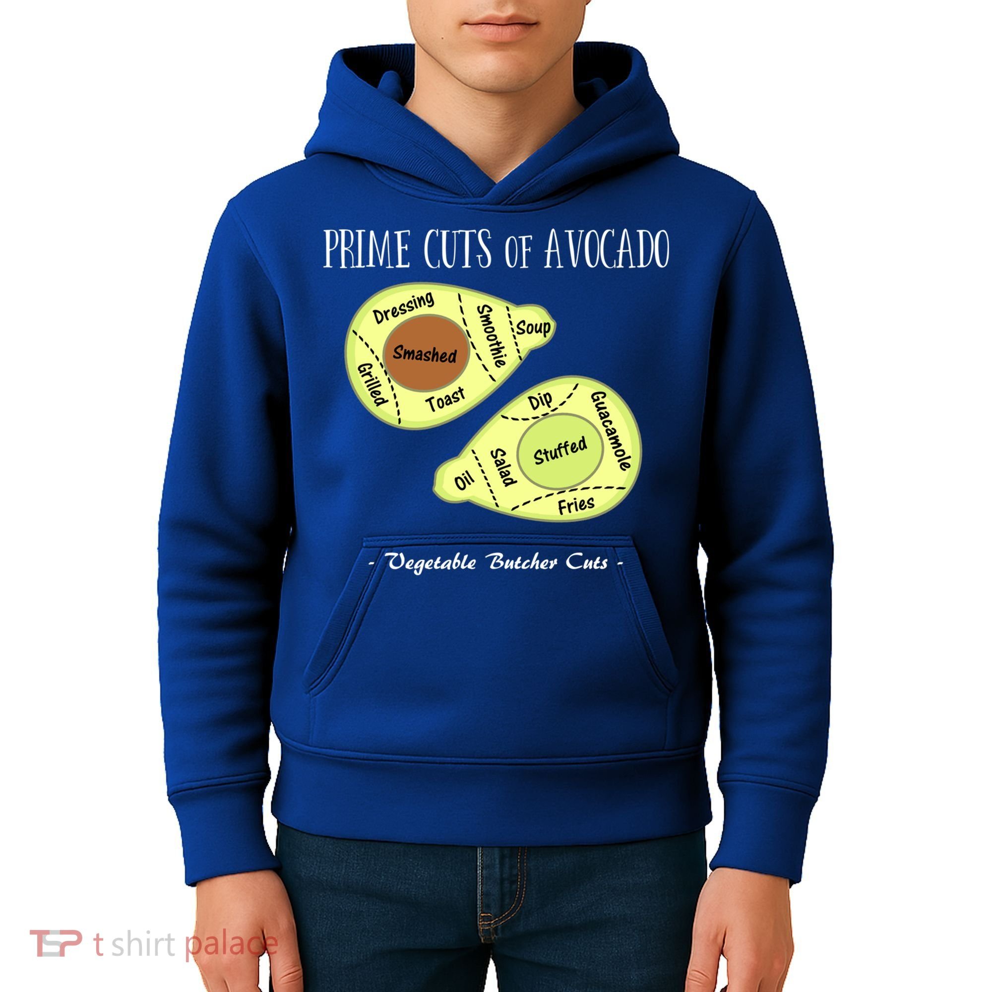 Prime Cuts Of Avocado Butcher Cuts Vegetarian Vegan Cool Gift Kids Hoodie