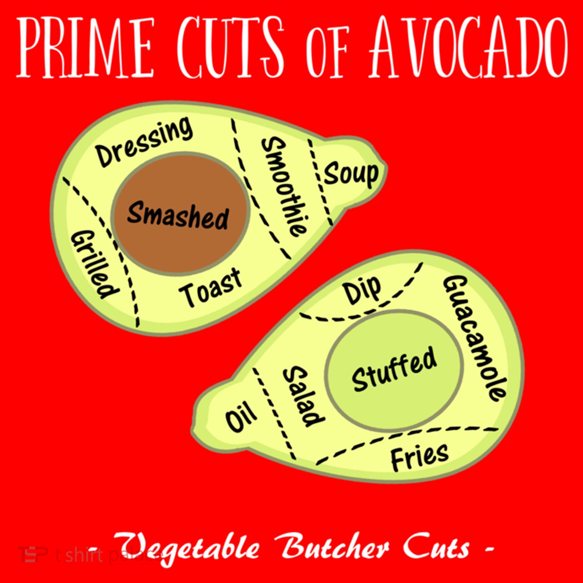 Prime Cuts Of Avocado Butcher Cuts Vegetarian Vegan Cool Gift Santa Hat