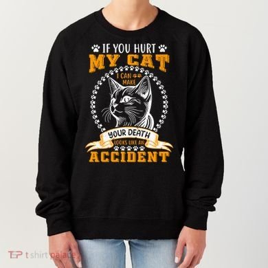 Protective Cat Owner Message Women's Sweatshirt