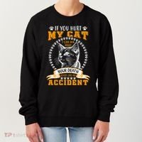Protective Cat Owner Message Women's Sweatshirt thumb 0