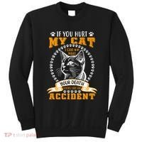 Protective Cat Owner Message Sweatshirt thumb 0