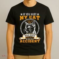 Protective Cat Owner Message T-Shirt thumb 3
