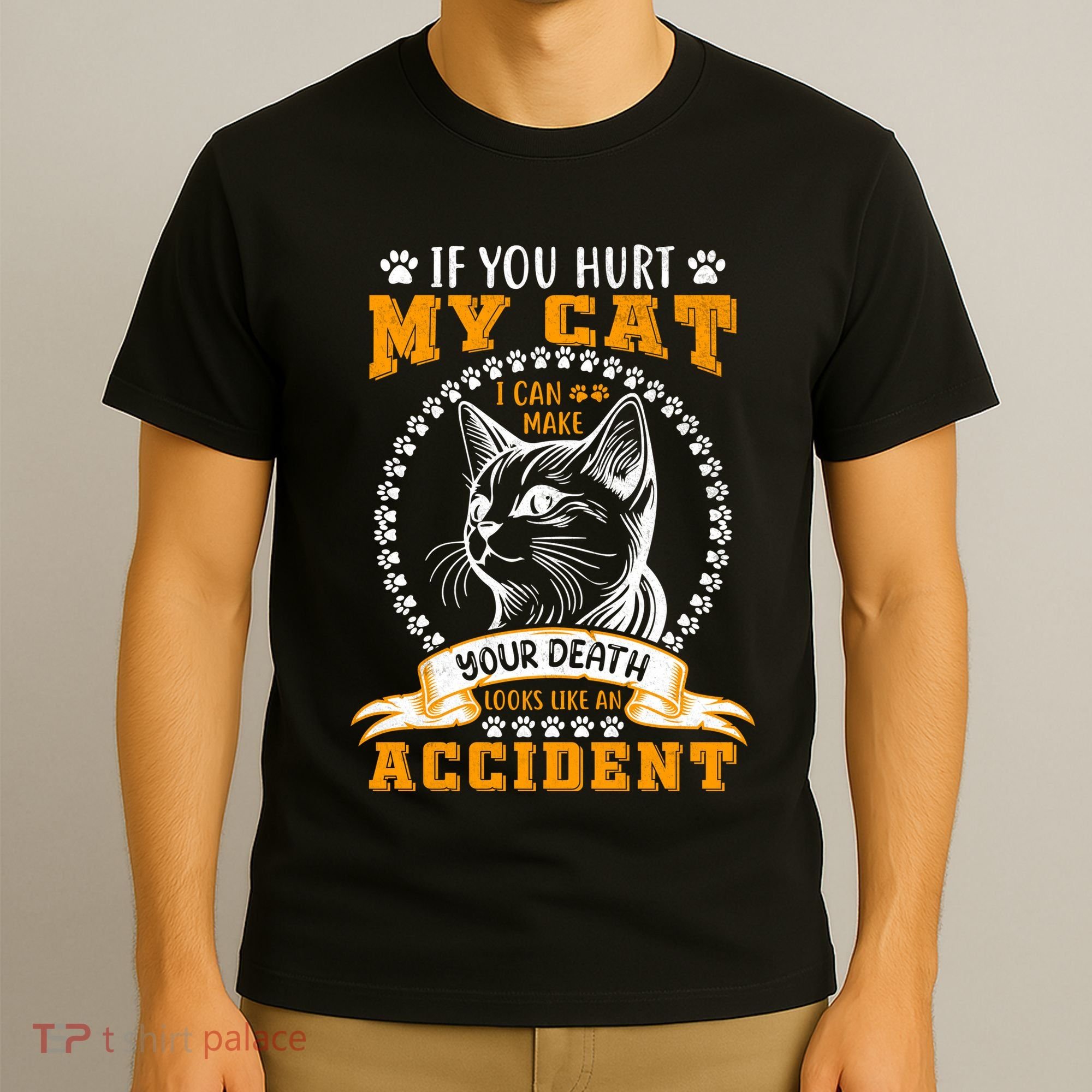 Protective Cat Owner Message T-Shirt