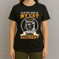 Protective Cat Owner Message T-Shirt thumb 4