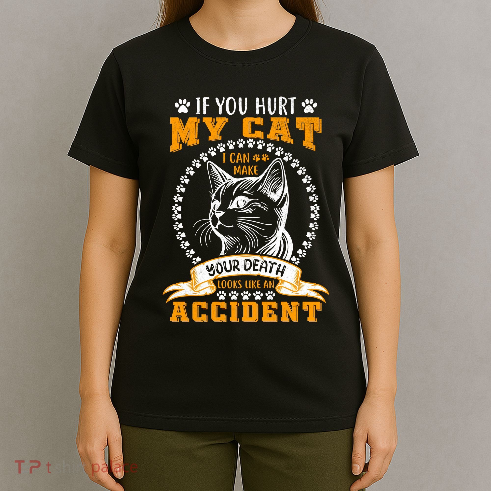 Protective Cat Owner Message T-Shirt