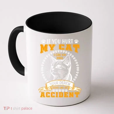 Protective Cat Owner Message Coffee Mug