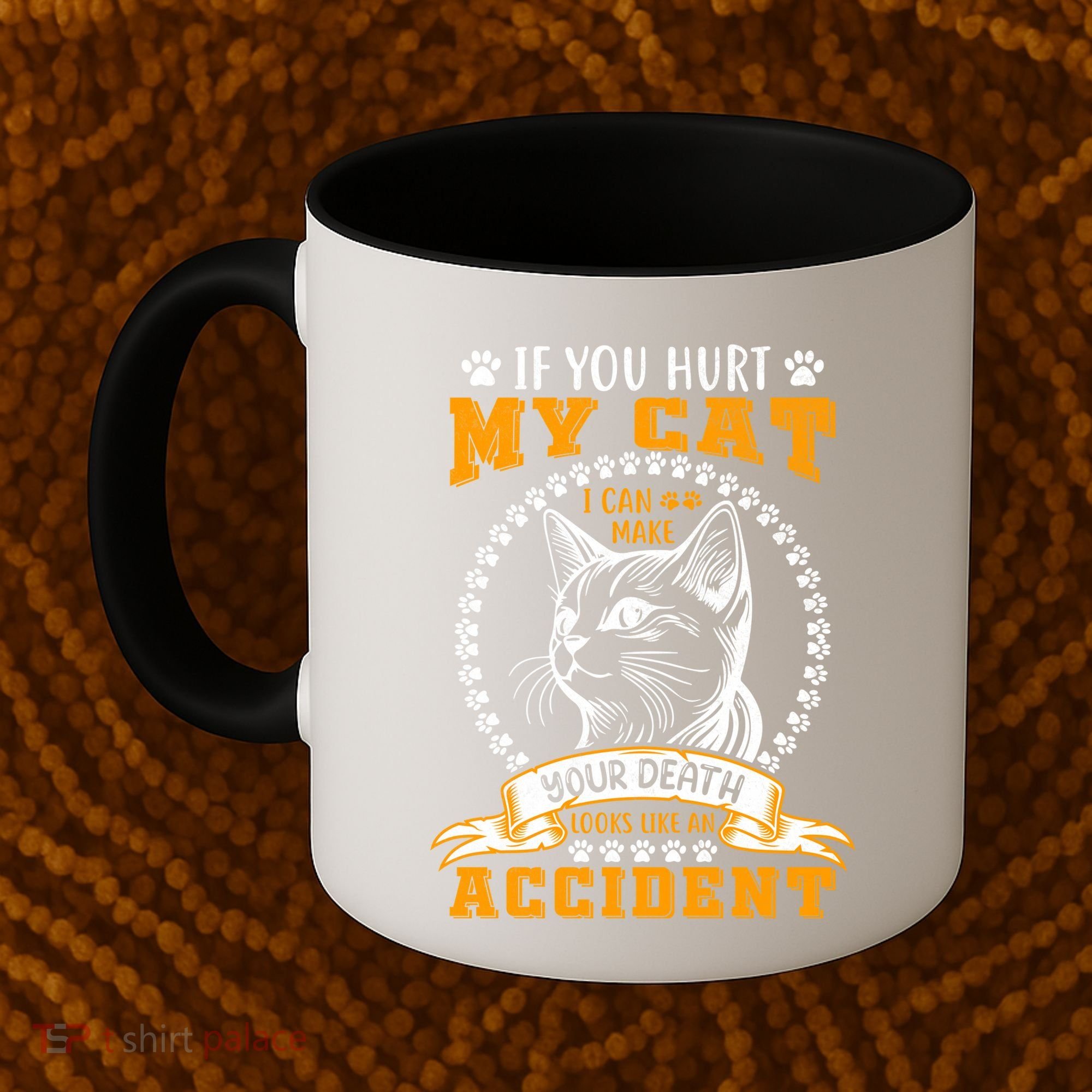 Protective Cat Owner Message Coffee Mug