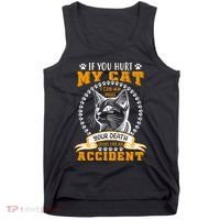 Protective Cat Owner Message Tank Top thumb 0