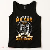 Protective Cat Owner Message Tank Top thumb 2