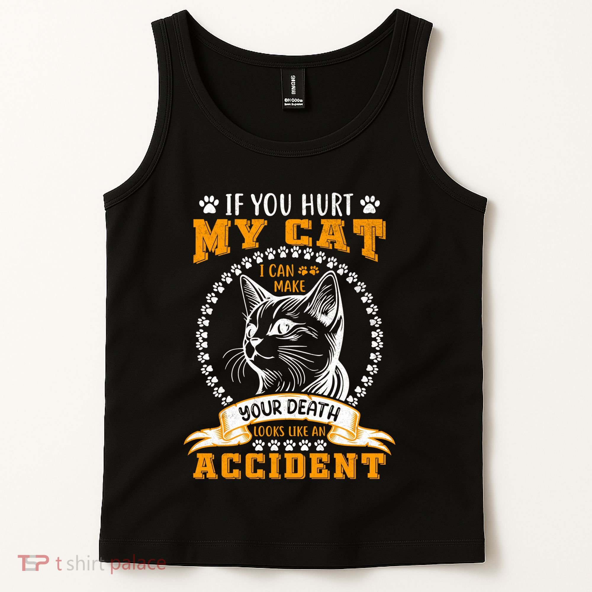 Protective Cat Owner Message Tank Top