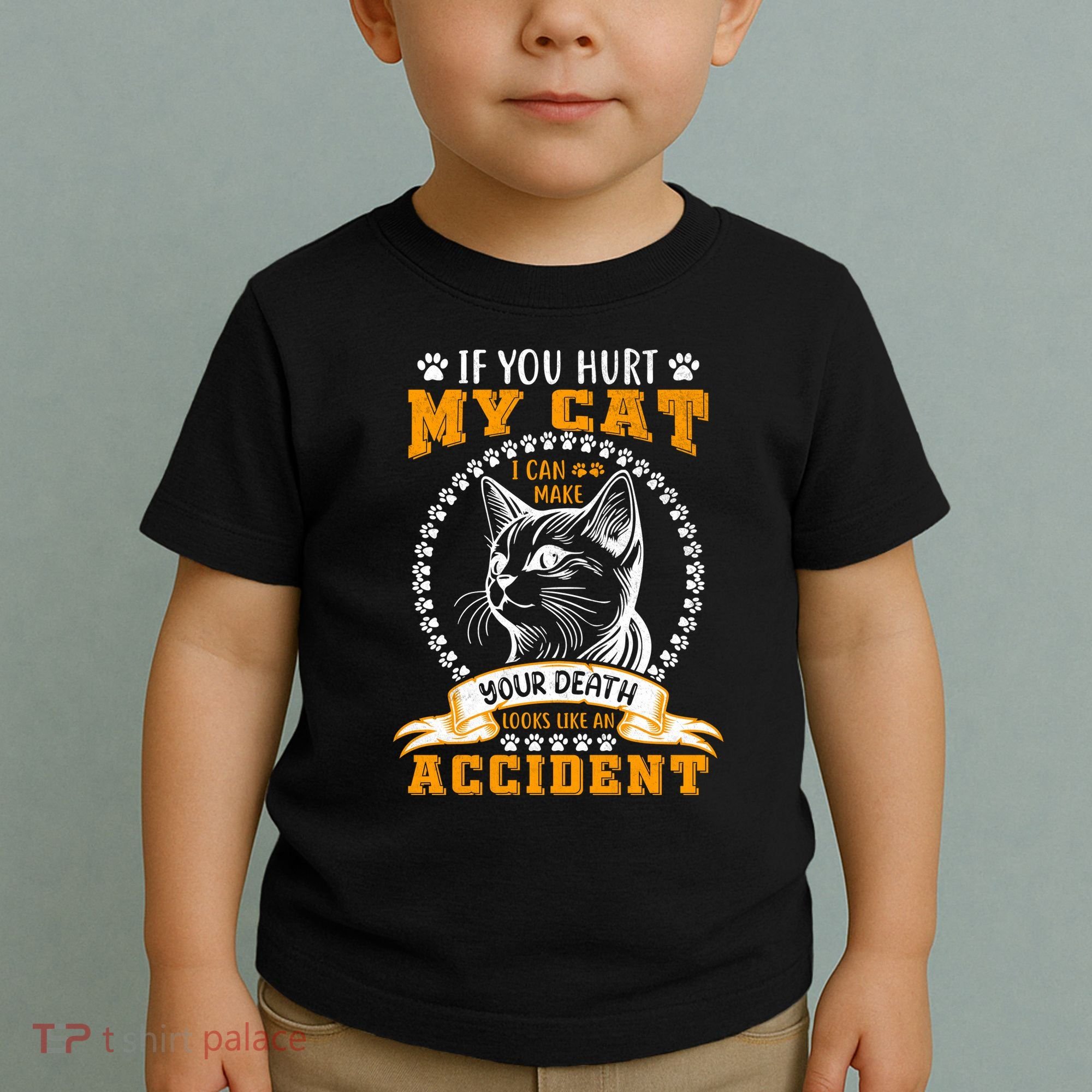 Protective Cat Owner Message Toddler T-Shirt
