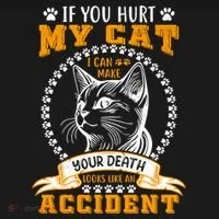 Protective Cat Owner Message Kids Long Sleeve Shirt thumb 2