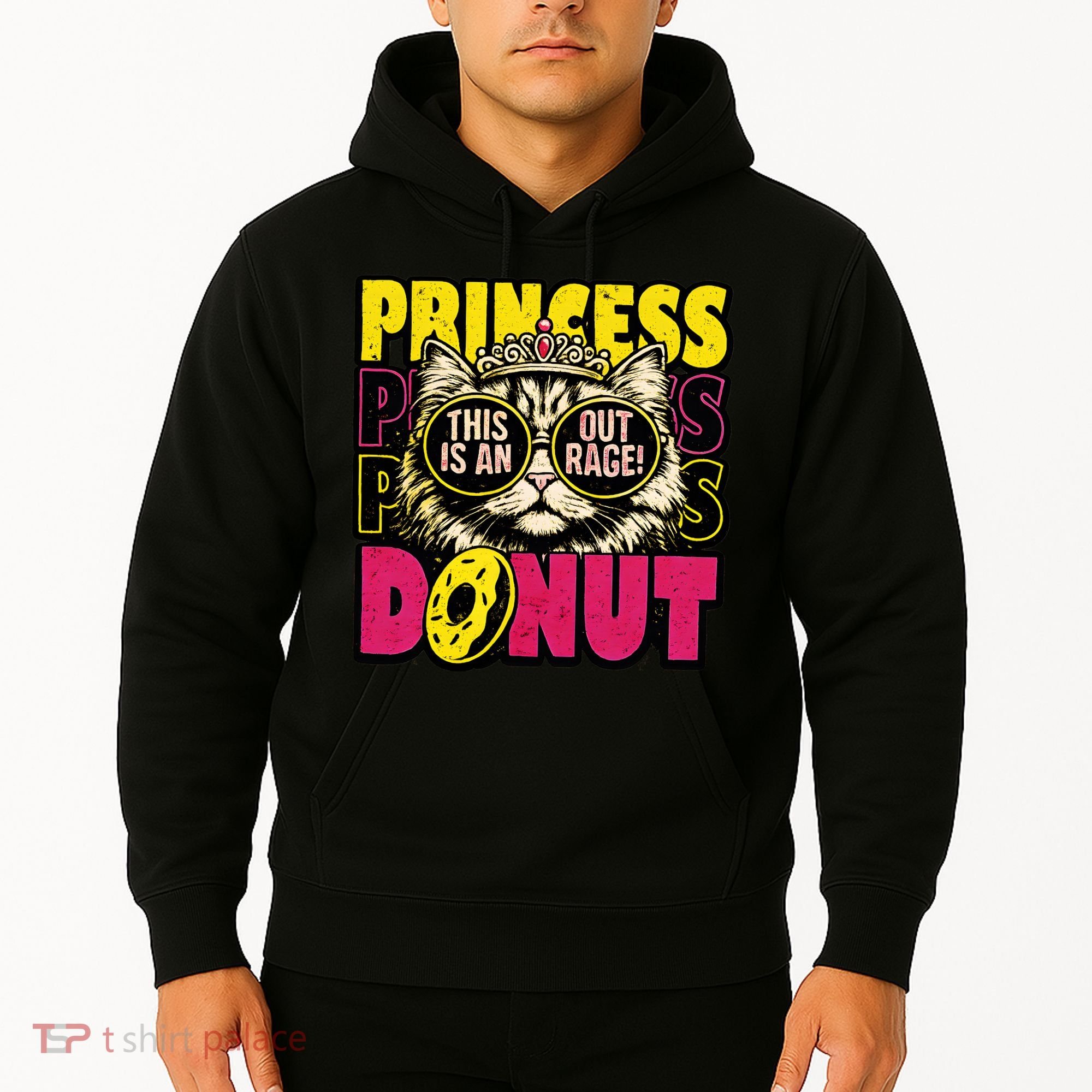 Princess Cat Outrage Goddammit Donut Hoodie