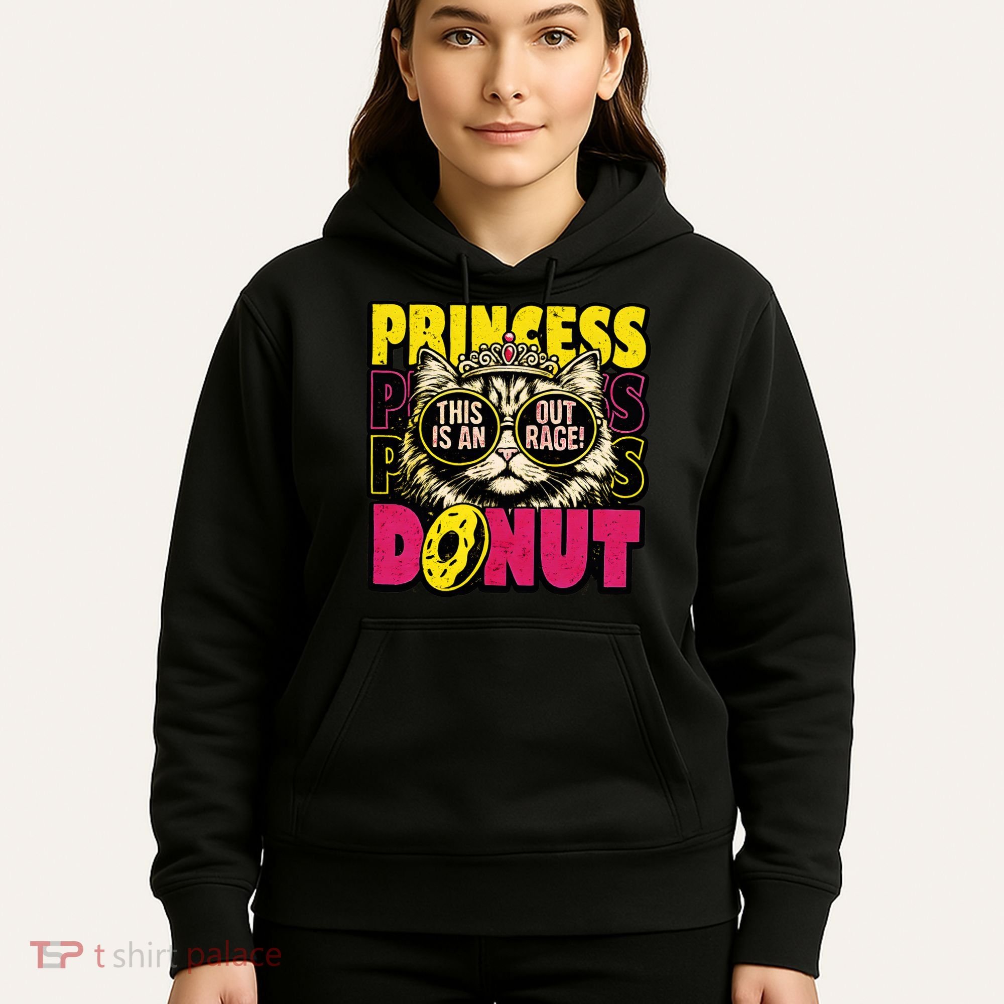 Princess Cat Outrage Goddammit Donut Hoodie
