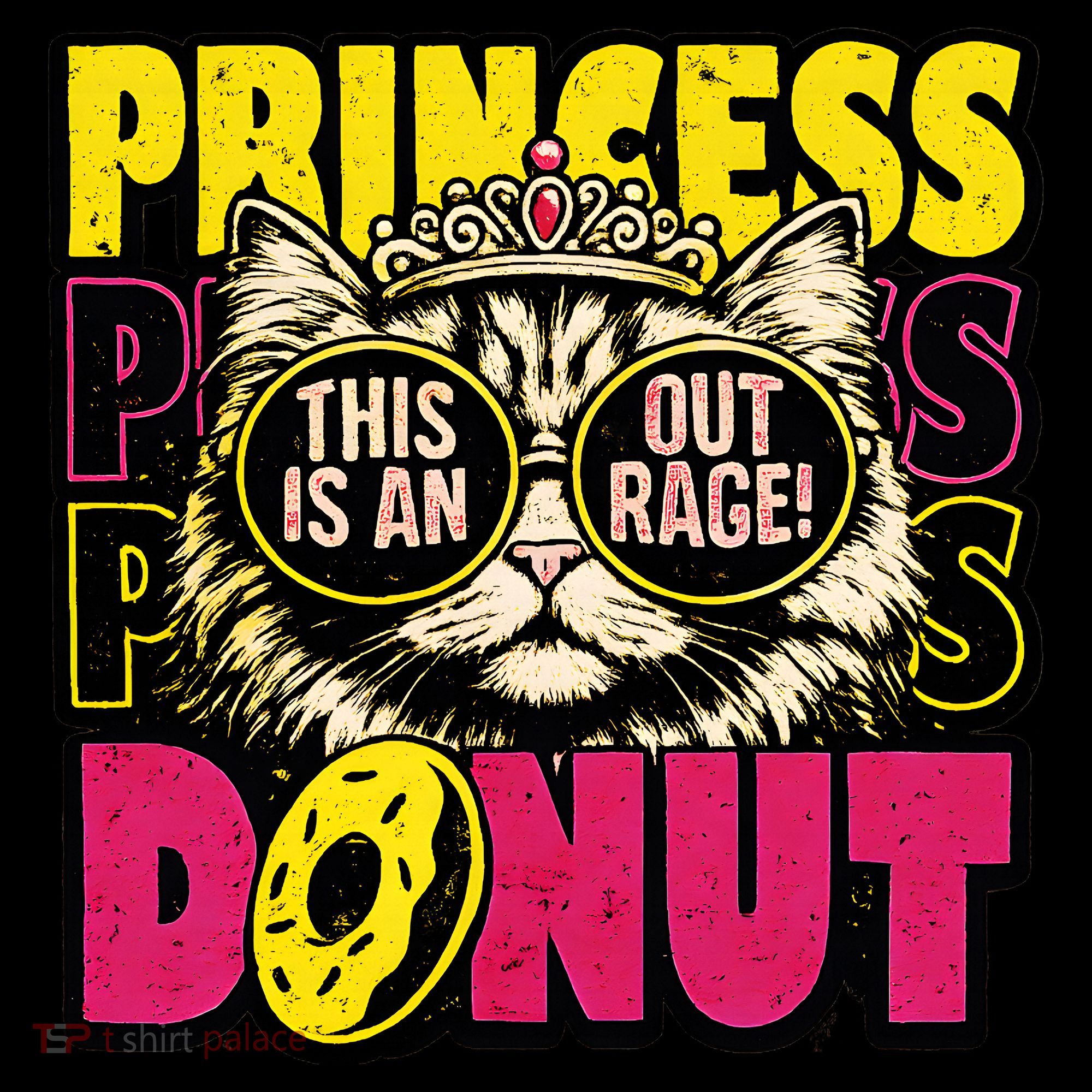 Princess Cat Outrage Goddammit Donut Apron