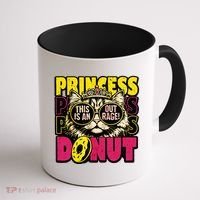 Princess Cat Outrage Goddammit Donut Coffee Mug thumb 1