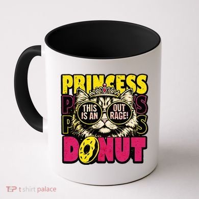 Princess Cat Outrage Goddammit Donut Coffee Mug
