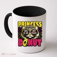 Princess Cat Outrage Goddammit Donut Coffee Mug thumb 0