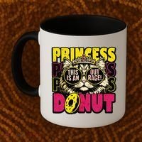Princess Cat Outrage Goddammit Donut Coffee Mug thumb 2