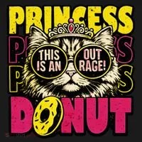 Princess Cat Outrage Goddammit Donut Women's Hoodie thumb 2