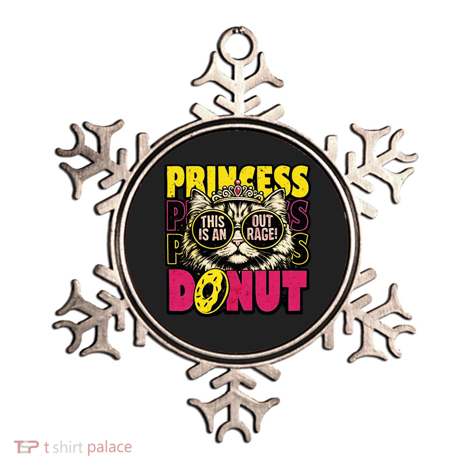 Princess Cat Outrage Goddammit Donut Ornament