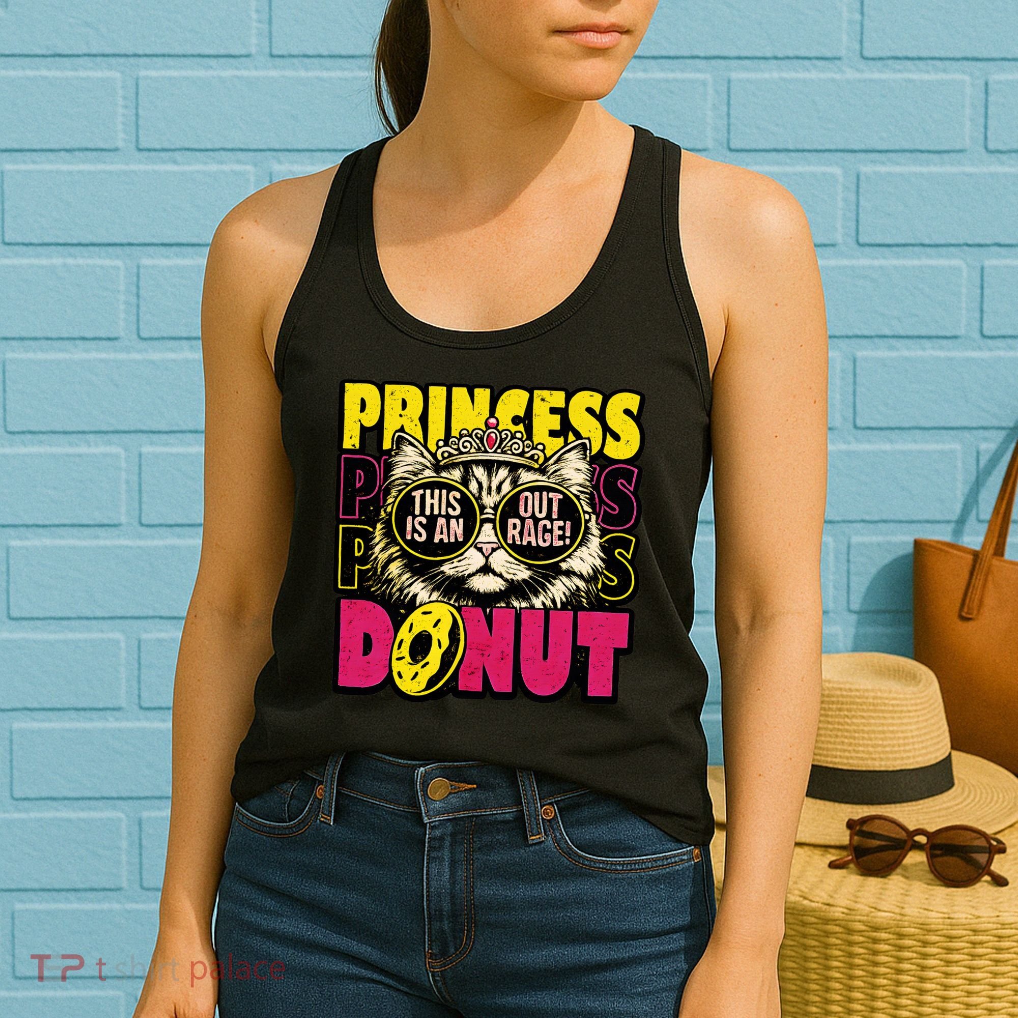 Princess Cat Outrage Goddammit Donut Women's Tank Top