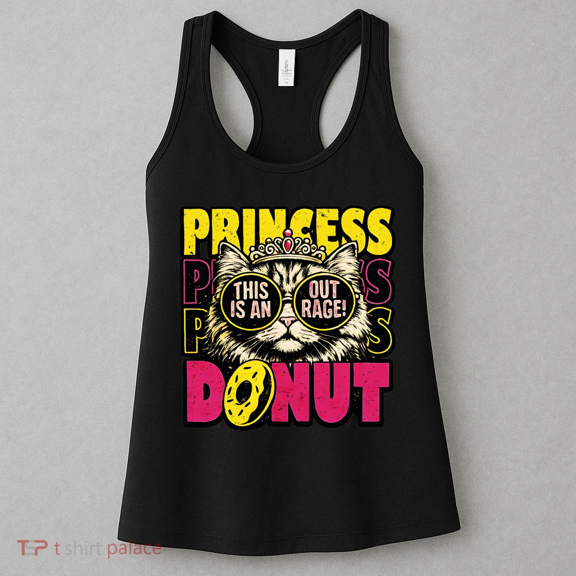 Princess Cat Outrage Goddammit Donut Women's Tank Top