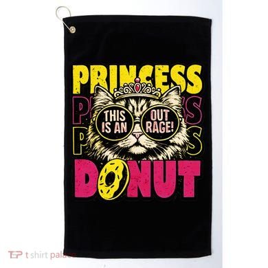 Princess Cat Outrage Goddammit Donut Golf Towel