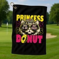 Princess Cat Outrage Goddammit Donut Golf Towel thumb 1
