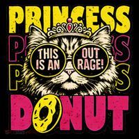 Princess Cat Outrage Goddammit Donut Women's Long Sleeve Shirt thumb 2