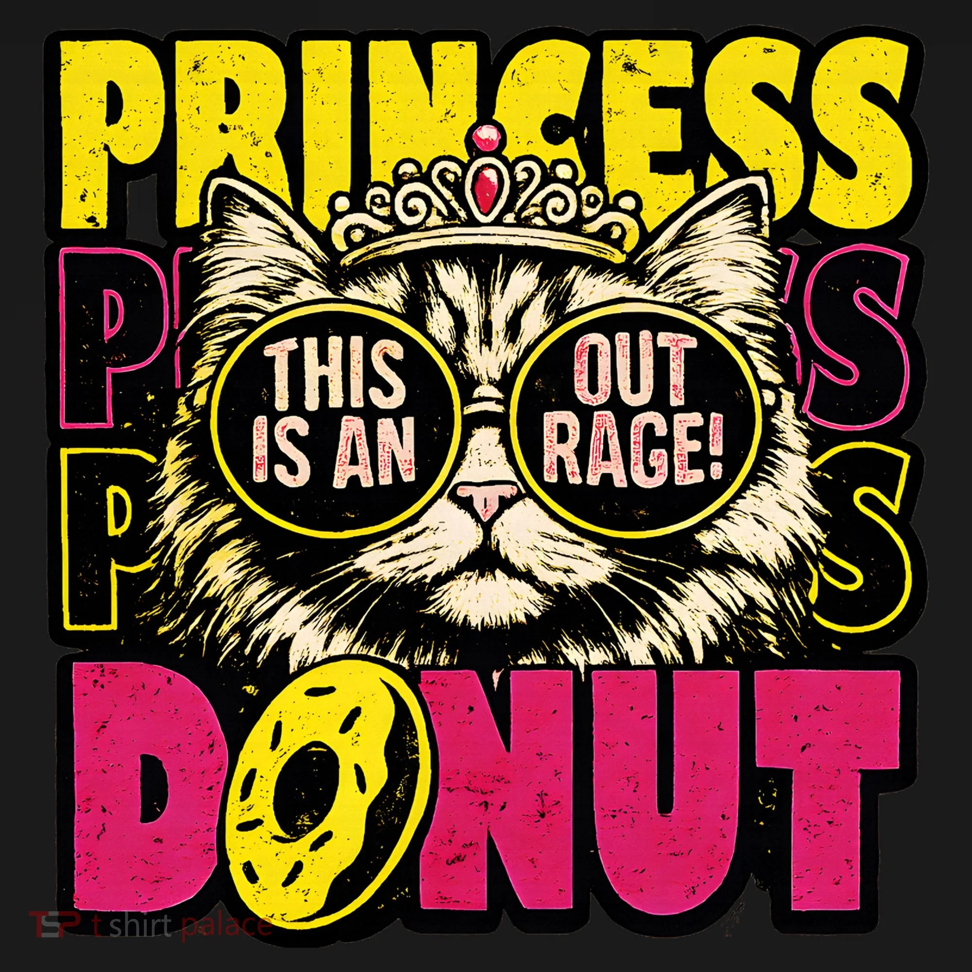 Princess Cat Outrage Goddammit Donut Kids Sweatshirt