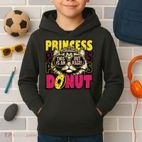 Princess Cat Outrage Goddammit Donut Kids Hoodie thumb 2