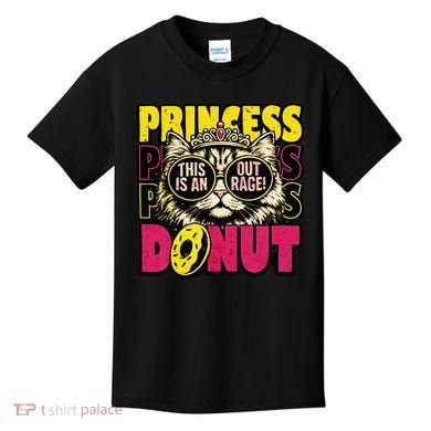 Princess Cat Outrage Goddammit Donut Kids T-Shirt