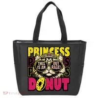 Princess Cat Outrage Goddammit Donut Tote Bag thumb 0