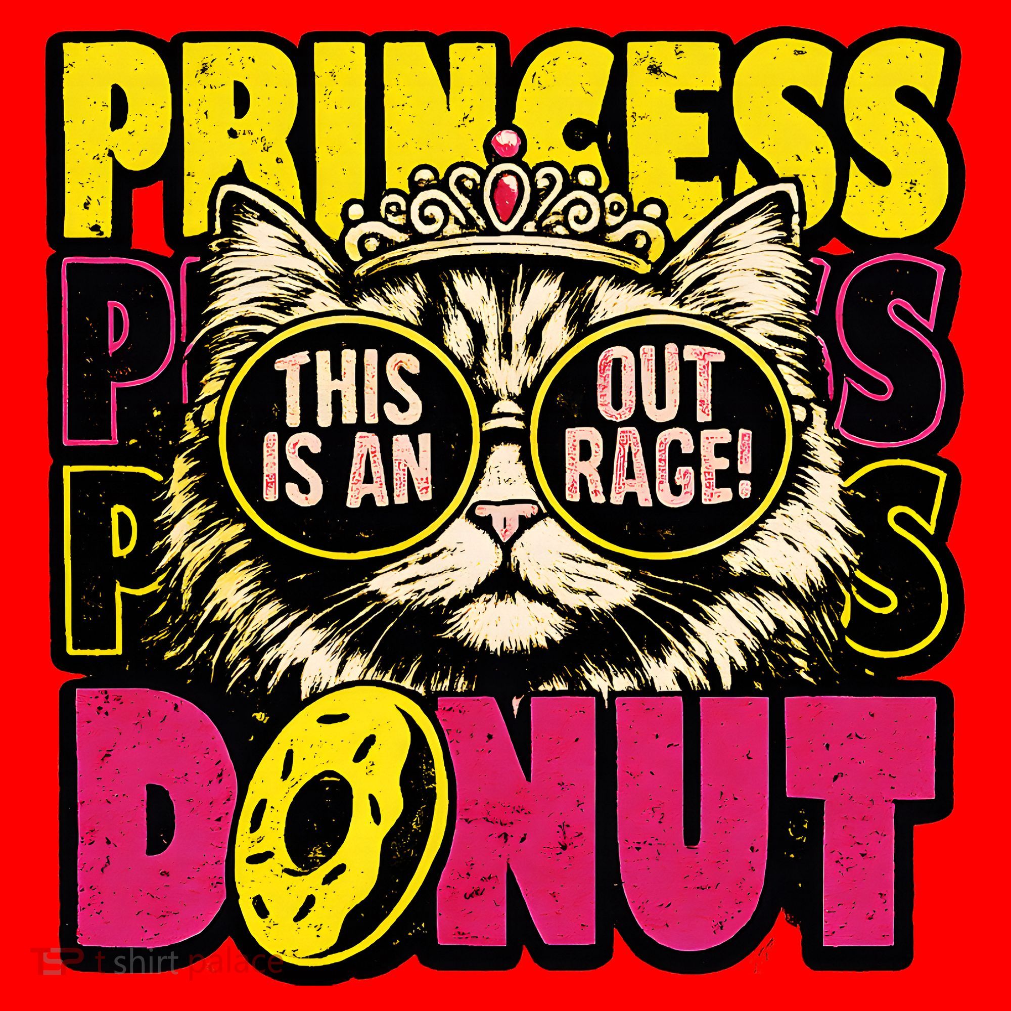 Princess Cat Outrage Goddammit Donut Santa Hat