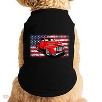 Patriotic Classic Old Pickup Truck American Flag Doggie Tank thumb 0